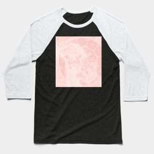 Ghostly alpaca and butterfly with mandala in Rose Quartz Baseball T-Shirt